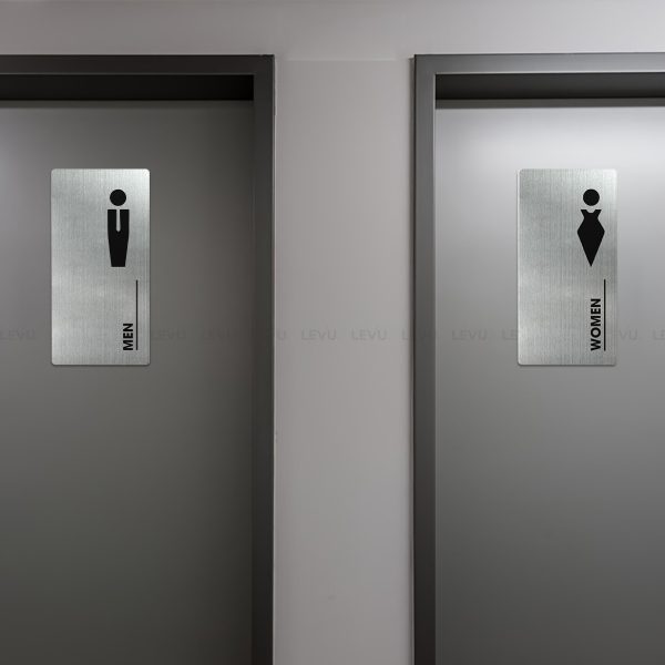 Bảng inox decor wc nam nữ LEVU INL20