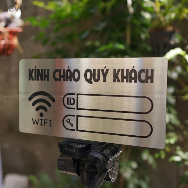 Bảng hiệu inox ghi thông tin wifi password LEVU INW02 - Hình ảnh 10