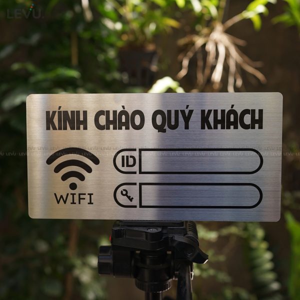 Bảng hiệu inox ghi thông tin wifi password LEVU INW02 - Hình ảnh 9