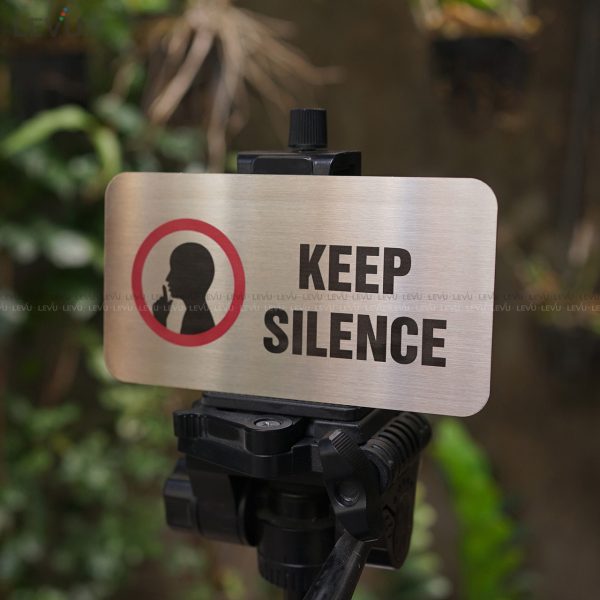 Bảng inox keep silence (vui lòng giữ im lặng) LEVU IN11 - Hình ảnh 9