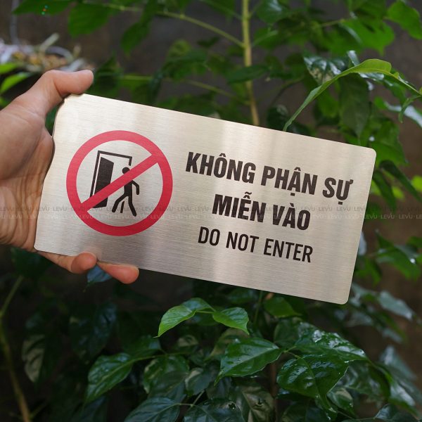 Bảng inox không phận sự miễn vào LEVU IN61 - Hình ảnh 7