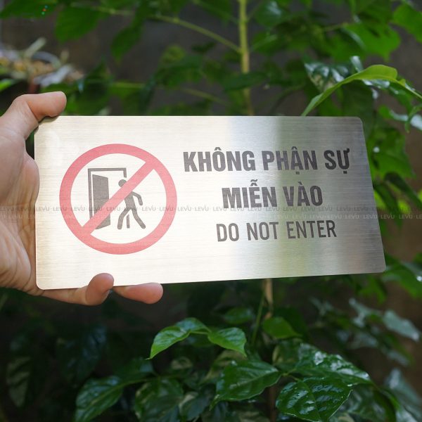 Bảng inox không phận sự miễn vào LEVU IN61 - Hình ảnh 6