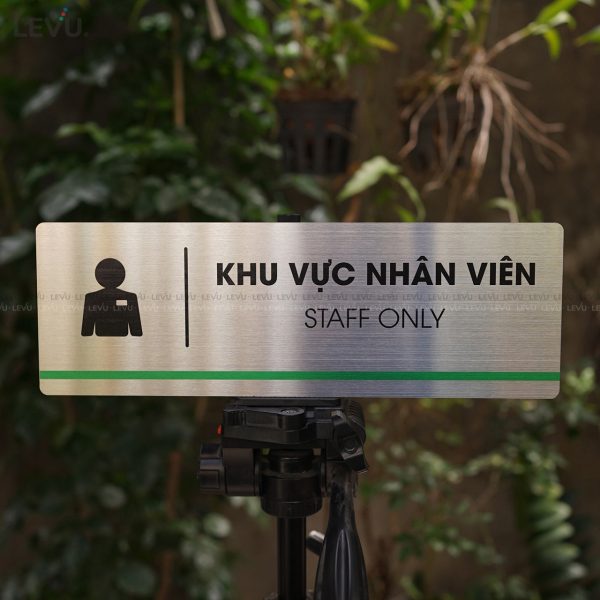 Bảng inox khu vực nhân viên LEVU INB02 staff only - Hình ảnh 9