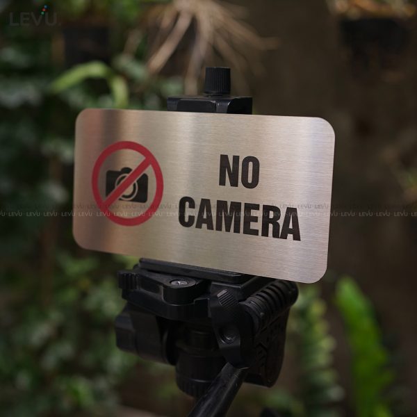 Bảng inox no camera (cấm quay phim chụp hình) LEVU IN36 - Hình ảnh 9