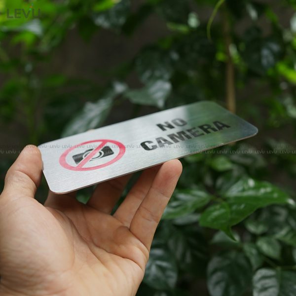 Bảng inox no camera (cấm quay phim chụp hình) LEVU IN36 - Hình ảnh 5