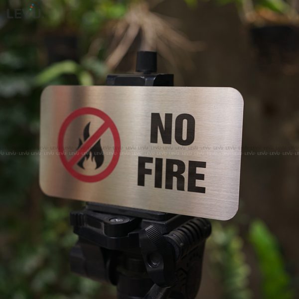 Bảng inox no fire (cấm lửa) LEVU IN02 trang trí - Hình ảnh 9