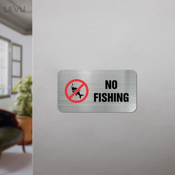 Bảng inox no fishing (cấm câu cá) LEVU IN12 - Hình ảnh 2