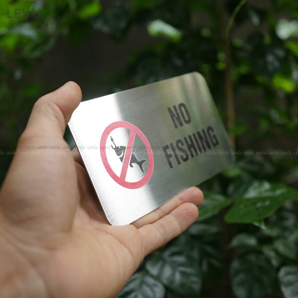 Bảng inox no fishing (cấm câu cá) LEVU IN12 - Hình ảnh 7