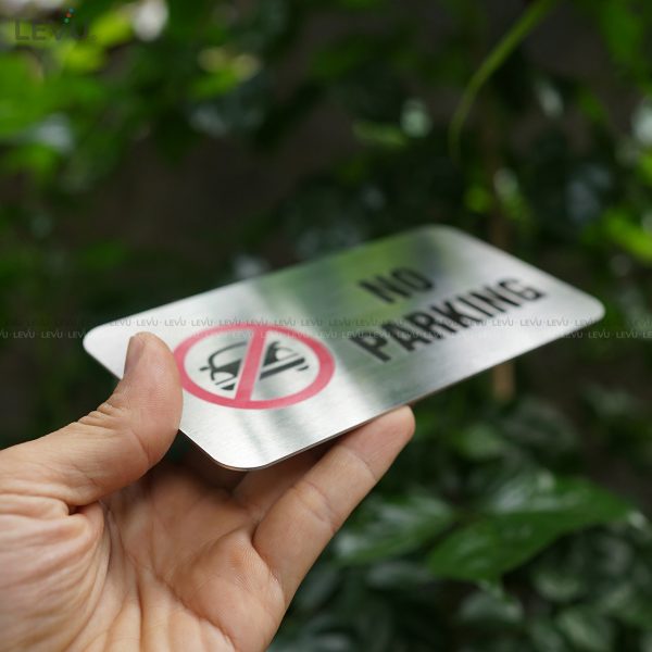 Bảng inox no parking (cấm đậu xe) LEVU IN06 - Hình ảnh 6