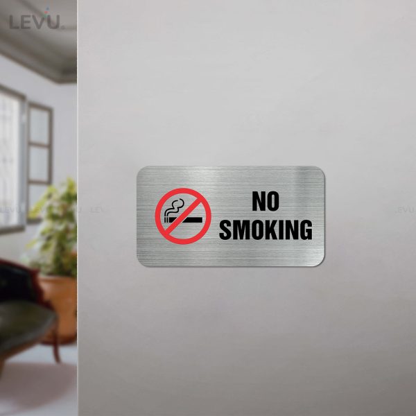 Bảng inox no smoking (cấm hút thuốc) LEVU IN05 - Hình ảnh 2