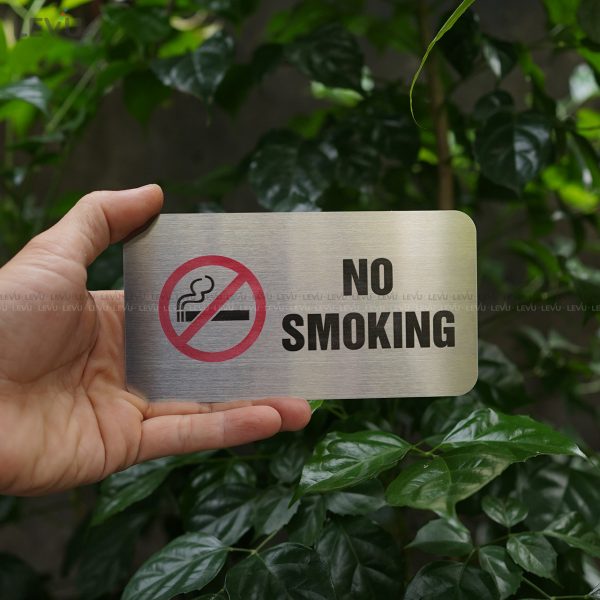 Bảng inox no smoking (cấm hút thuốc) LEVU IN05