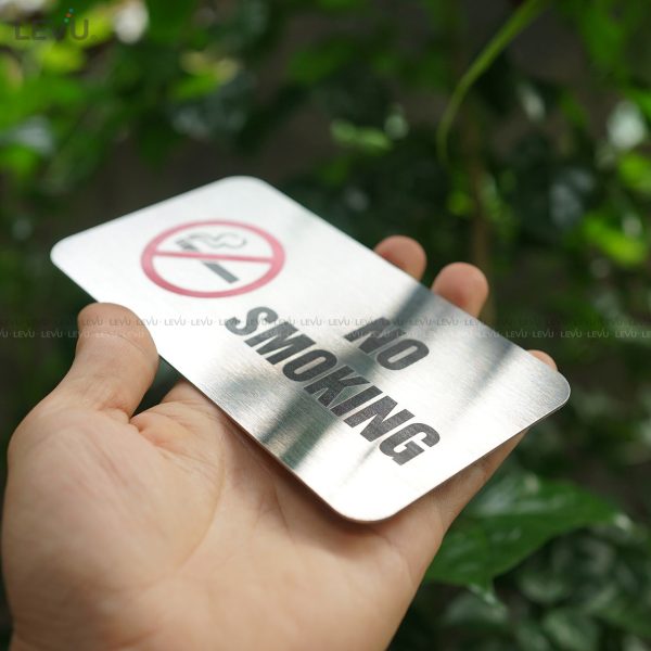 Bảng inox no smoking (cấm hút thuốc) LEVU IN05 - Hình ảnh 5