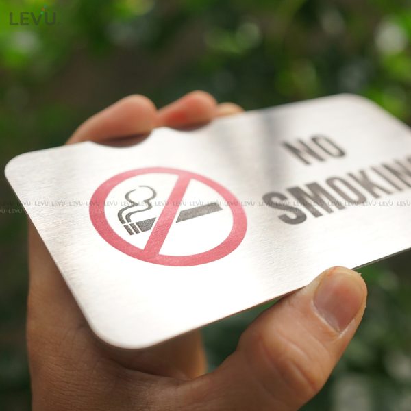 Bảng inox no smoking (cấm hút thuốc) LEVU IN05 - Hình ảnh 4