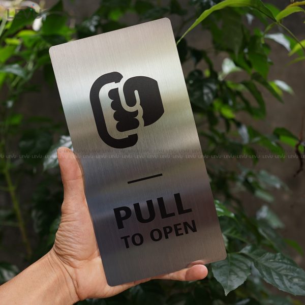 Bảng inox dán cửa pull push to open LEVU INP14 - Hình ảnh 10