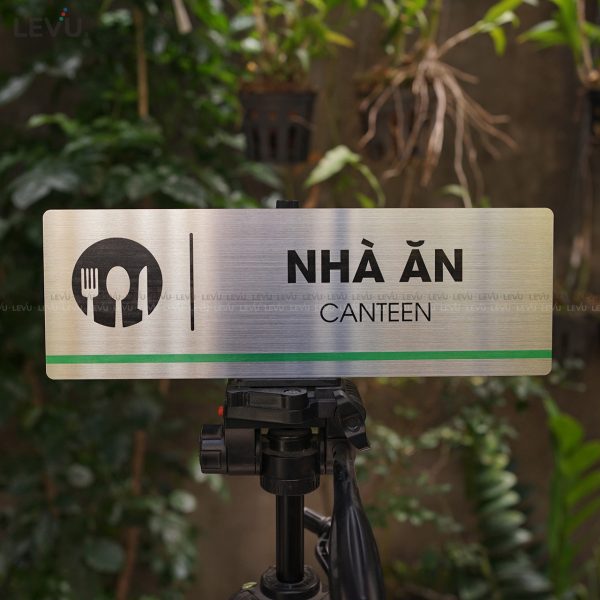 Bảng tên inox nhà ăn LEVU INB03 dán cửa canteen - Hình ảnh 10