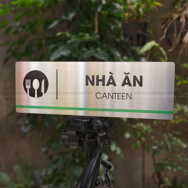 Bảng tên inox nhà ăn LEVU INB03 dán cửa canteen - Hình ảnh 9