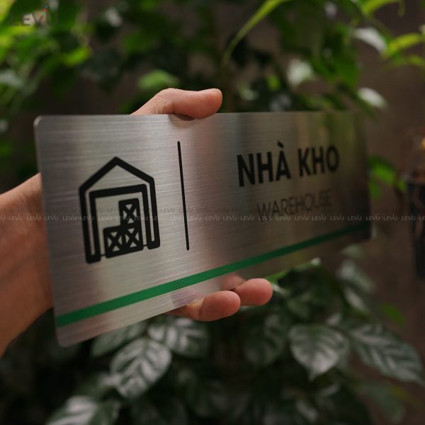 Bảng inox tên nhà kho LEVU INB04 warehouse - Hình ảnh 4