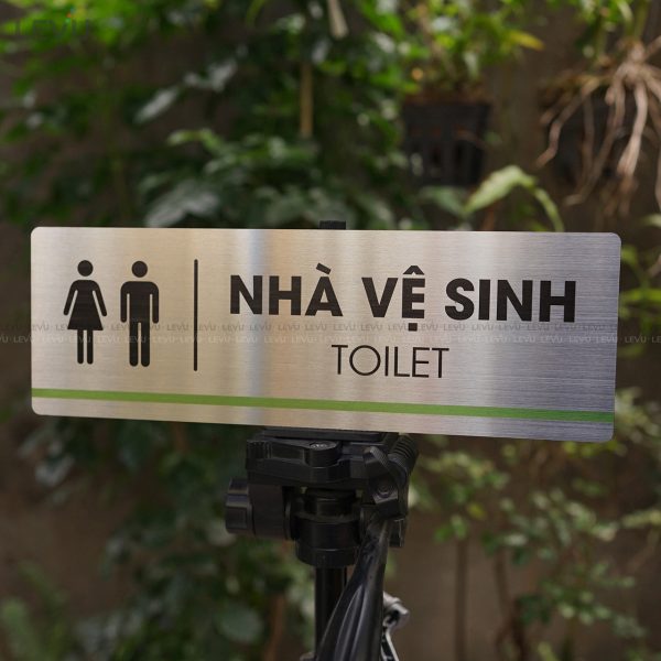 Bảng inox tên nhà vệ sinh LEVU INB05 toilet - Hình ảnh 9