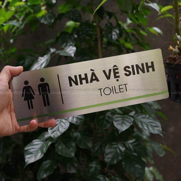 Bảng inox tên nhà vệ sinh LEVU INB05 toilet - Hình ảnh 8