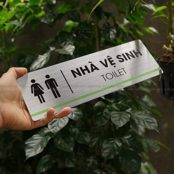 Bảng inox tên nhà vệ sinh LEVU INB05 toilet - Hình ảnh 6