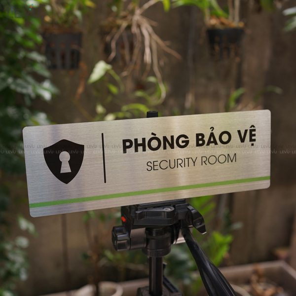 Bảng inox tên phòng bảo vệ LEVU INB07 security room - Hình ảnh 9