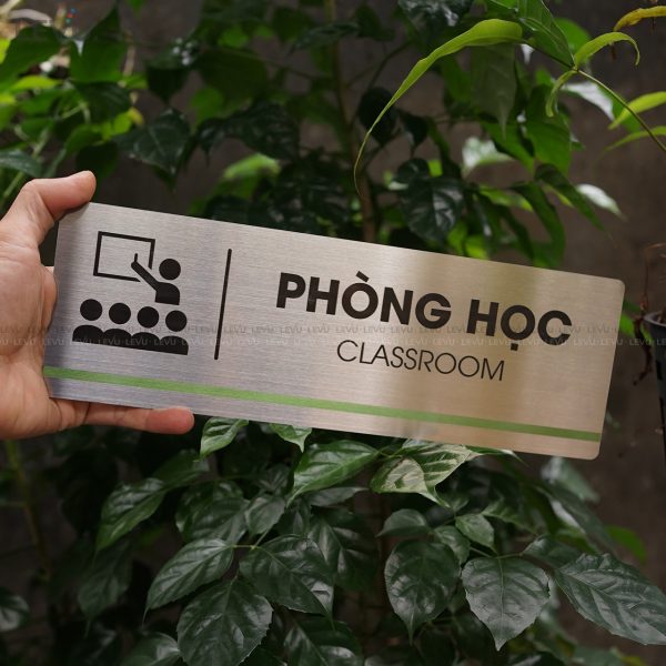 Bảng inox tên phòng học LEVU INB10 classroom