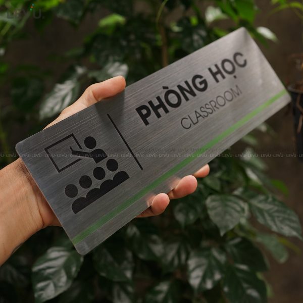 Bảng inox tên phòng học LEVU INB10 classroom - Hình ảnh 5