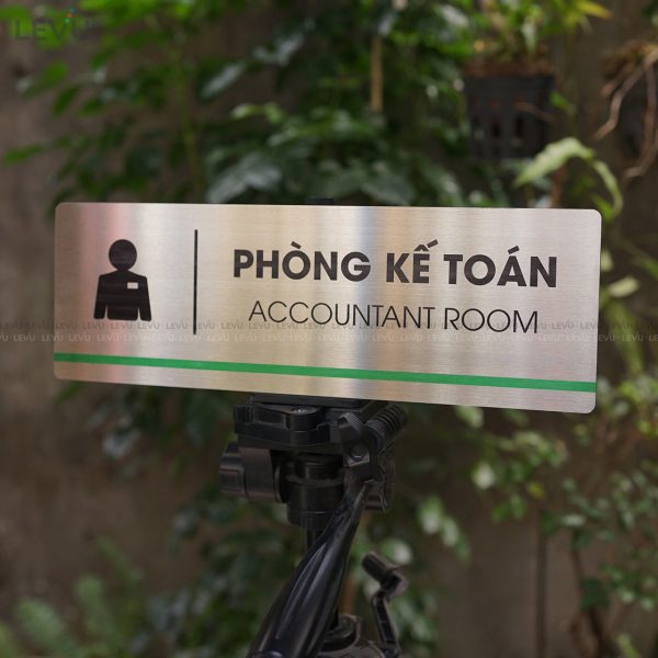 Bảng inox tên phòng kế toán LEVU INB13 accountant room - Hình ảnh 9