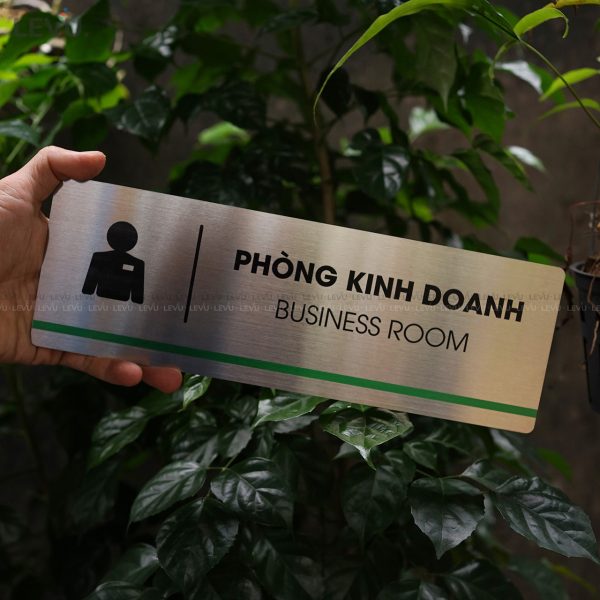 Bảng inox tên phòng kinh doanh LEVU INB14 business room - Hình ảnh 8