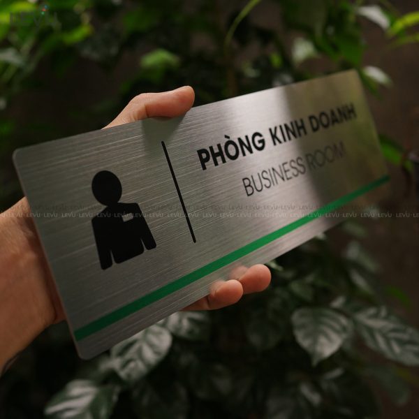 Bảng inox tên phòng kinh doanh LEVU INB14 business room - Hình ảnh 4