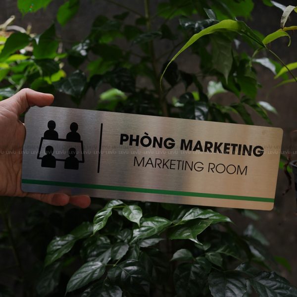 Bảng inox tên phòng marketing LEVU INB16 - Hình ảnh 8