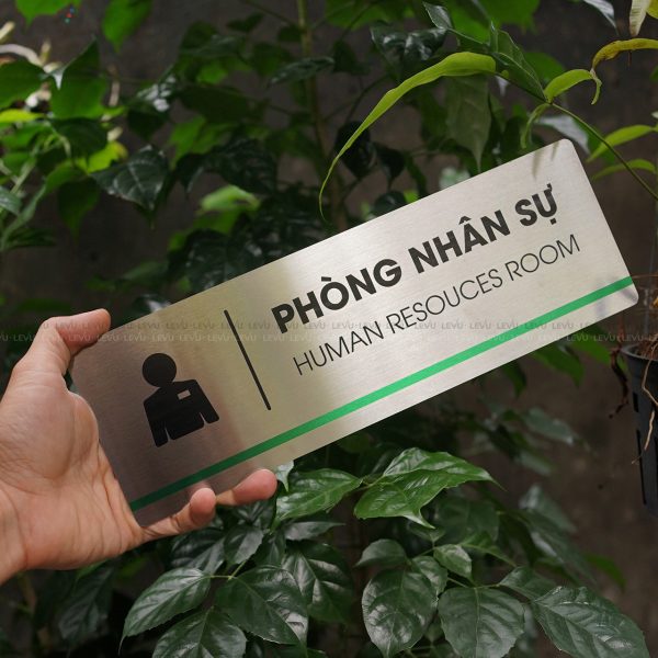 Bảng inox tên phòng nhân sự LEVU INB19 human resouces room - Hình ảnh 7