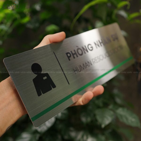 Bảng inox tên phòng nhân sự LEVU INB19 human resouces room - Hình ảnh 4