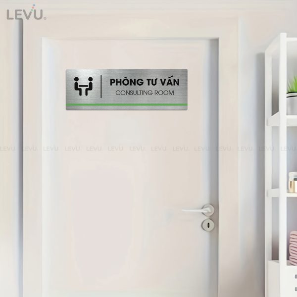 Bảng inox tên phòng tư vấn LEVU INB21 consulting room - Hình ảnh 2