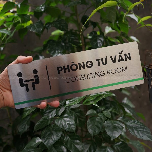 Bảng inox tên phòng tư vấn LEVU INB21 consulting room - Hình ảnh 7