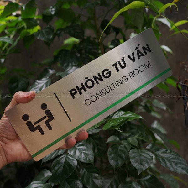 Bảng inox tên phòng tư vấn LEVU INB21 consulting room - Hình ảnh 6