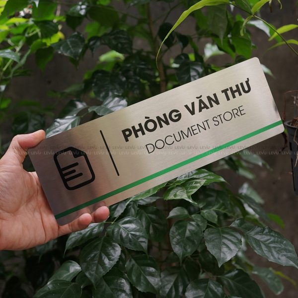 Bảng inox tên phòng văn thư LEVU INB23 document store - Hình ảnh 7