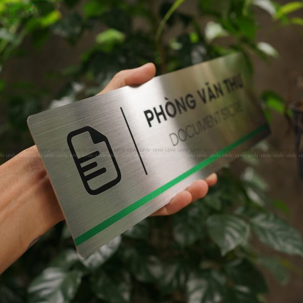 Bảng inox tên phòng văn thư LEVU INB23 document store - Hình ảnh 4