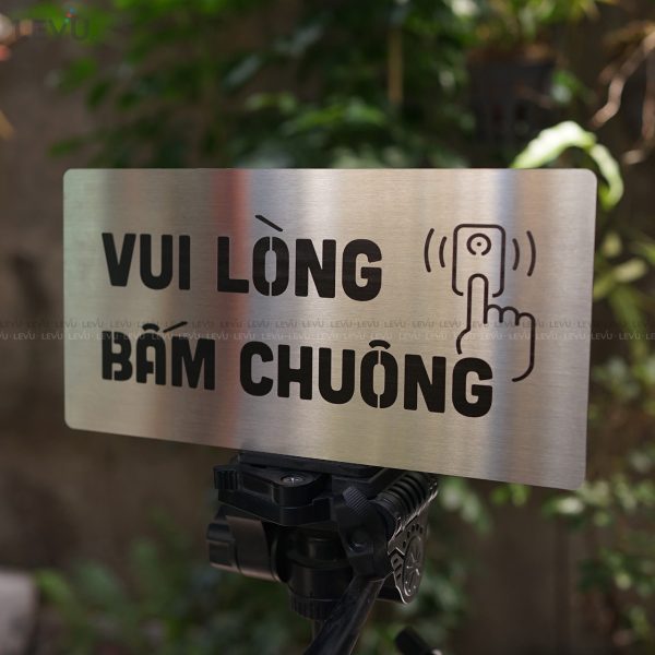 Bảng inox vui lòng bấm chuông LEVU IN40 - Hình ảnh 11