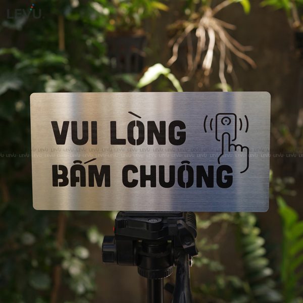 Bảng inox vui lòng bấm chuông LEVU IN40 - Hình ảnh 10