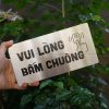 Bảng inox vui lòng bấm chuông LEVU IN40