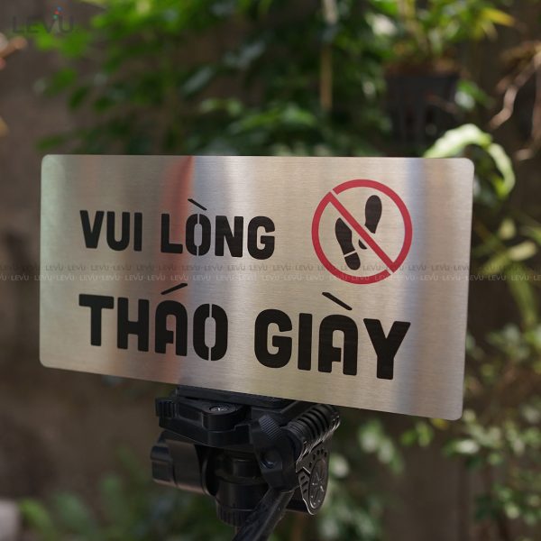 Bảng inox vui lòng tháo giày LEVU IN41 - Hình ảnh 8