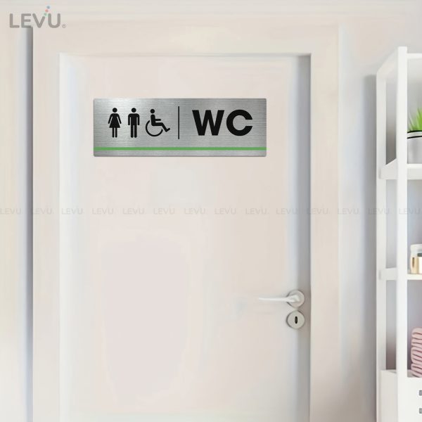 Bảng WC inox LEVU INB27 dán cửa phòng vệ sinh - Hình ảnh 4