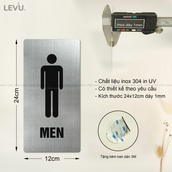 Bảng inox WC men - women - accessible LEVU INL15M - Hình ảnh 8