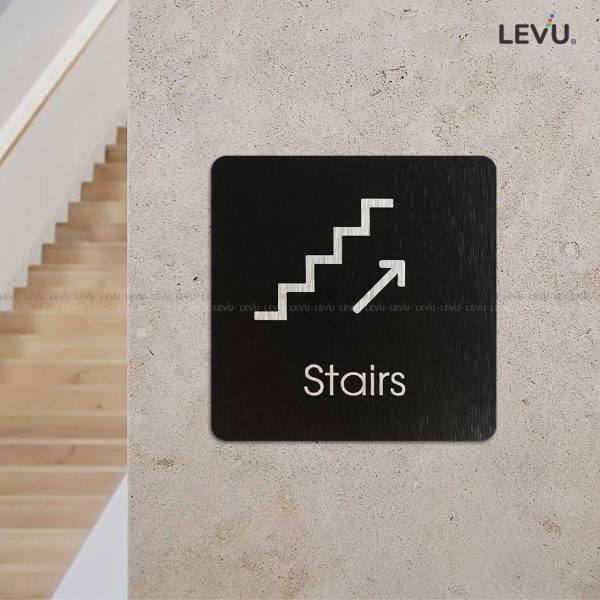 Bảng chỉ dẫn cầu thang "stairs" alu đen LEVU ALD-BG52 - Hình ảnh 2