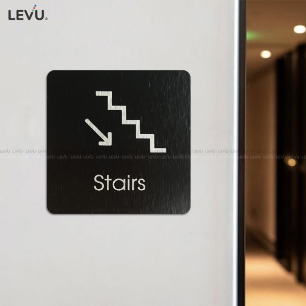 Bảng chỉ dẫn cầu thang "stairs" alu đen LEVU ALD-BG52 - Hình ảnh 4