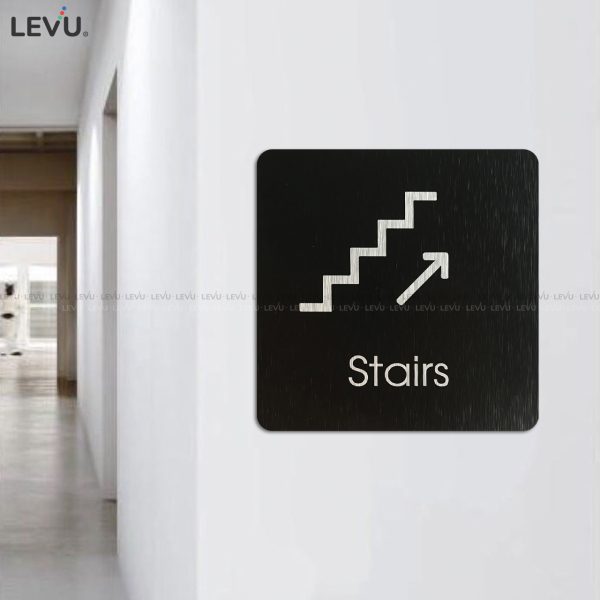 Bảng chỉ dẫn cầu thang "stairs" alu đen LEVU ALD-BG52 - Hình ảnh 9