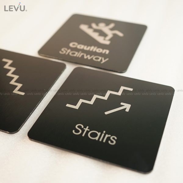 Bảng chỉ dẫn cầu thang "stairs" alu đen LEVU ALD-BG52 - Hình ảnh 5