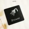 Bảng chỉ dẫn vòi sen "Shower" alu đen LEVU ALD-BG53