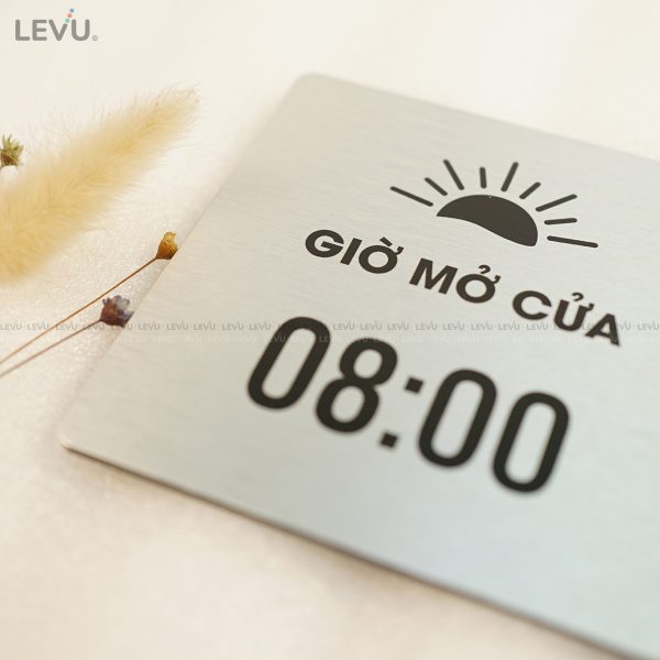 Bảng hiệu giờ đóng mở cửa alu bạc LEVU ALB-BG66 - Hình ảnh 12